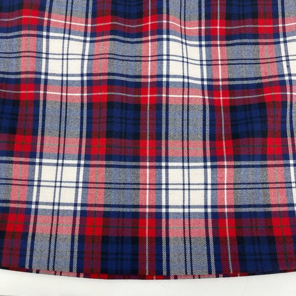Vineyard Vines Wool Red White Blue Plaid Summer Skirt Sz 4 Preppy Country Club - Picture 6 of 16